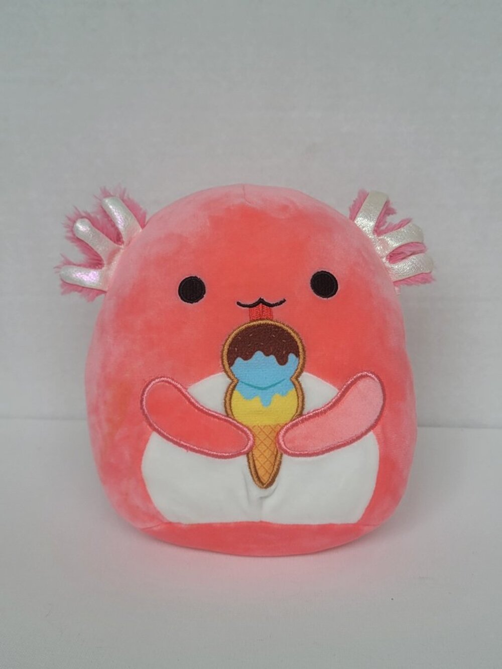 Squishmallows Archie the Axolotl With Ice-Cream Plush Animal Soft Toy 7.5 in